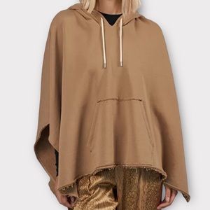 ATM Anthony Thomas Melillo Hooded Poncho Cape French Terry Neutral Oversized